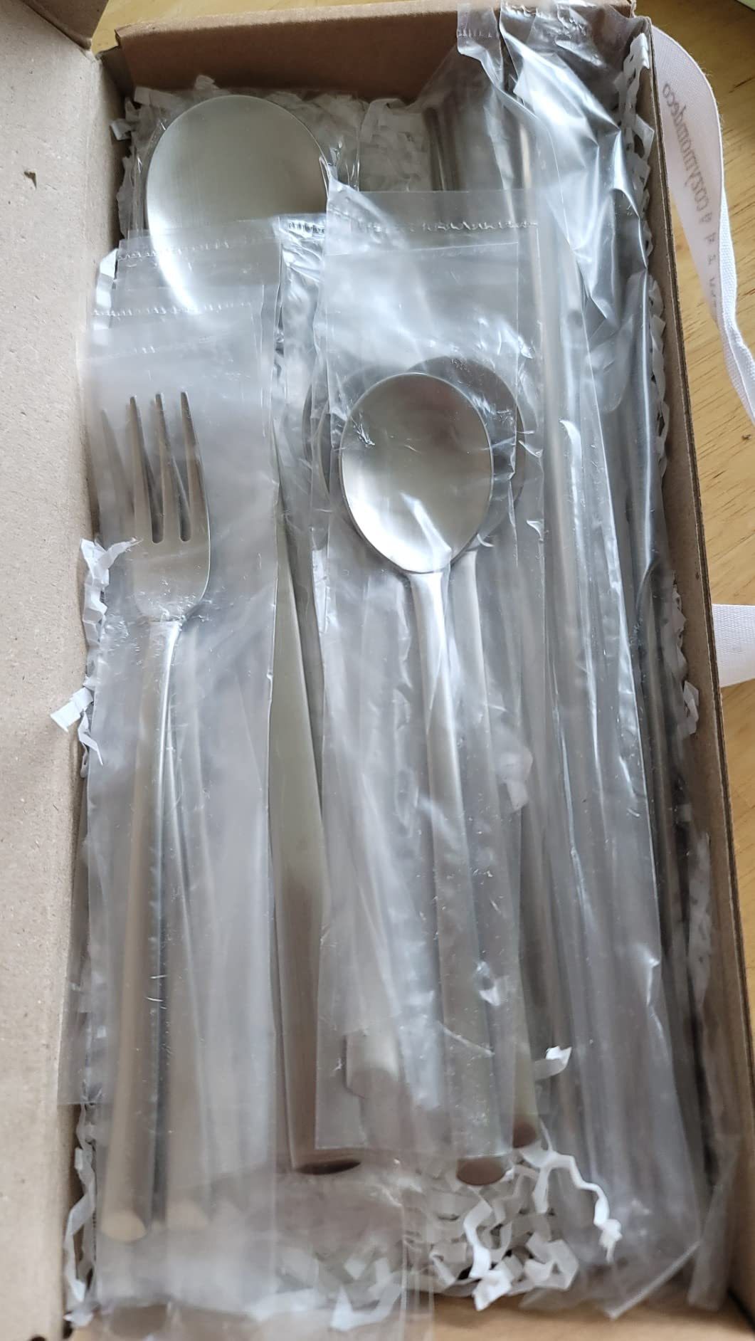 Korean Made Stainless Steel Silver Utensil Flatware Cutlery Korean Chopsticks and Spoon Set, 4 Sets customer photo 1