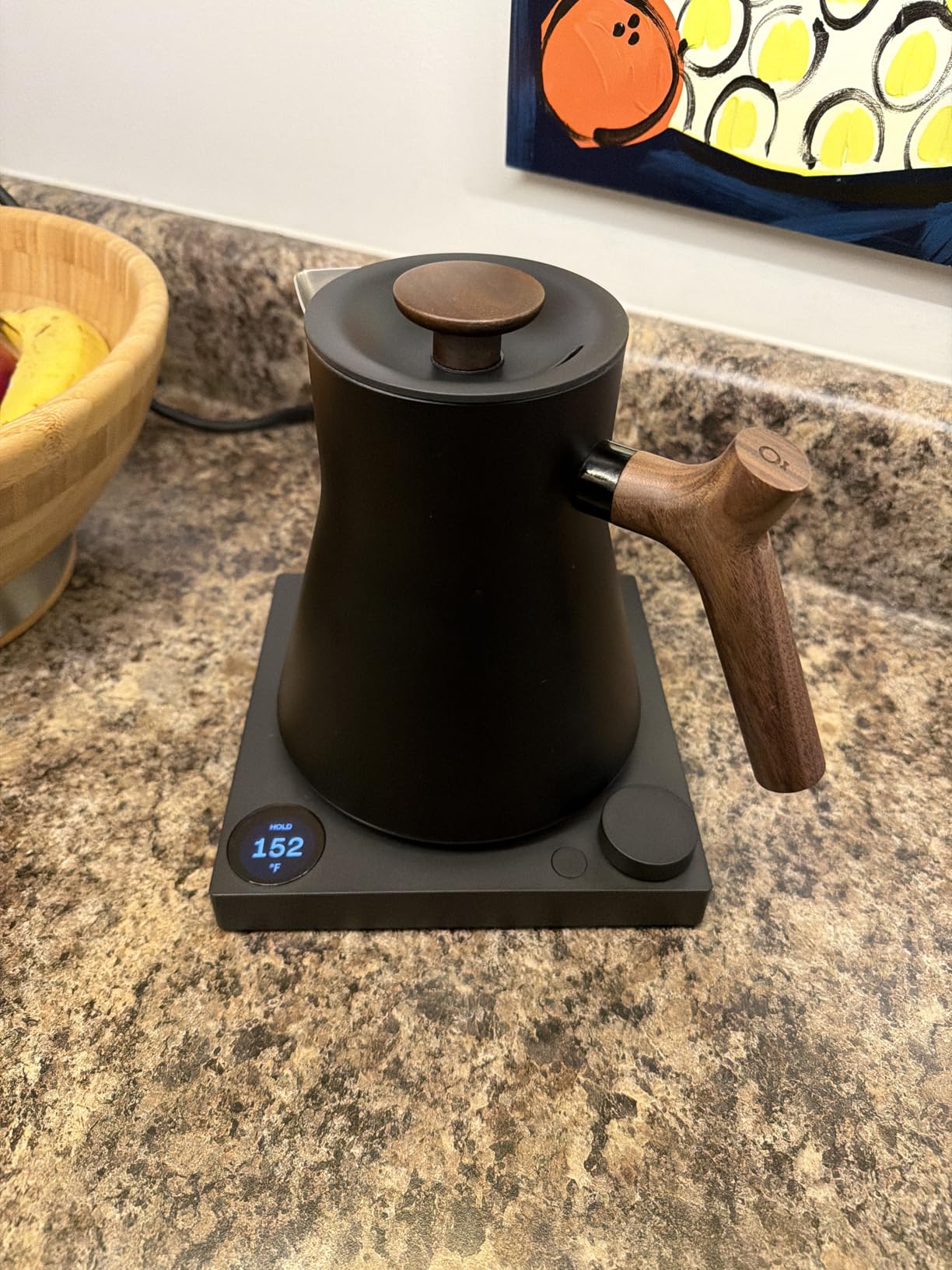 Fellow Corvo EKG Pro Electric Tea Kettle - Quick Heating, Precise Temperature Control Electric Kettle, Scheduling, Built-in Brew Timer for Boiling Water - Matte Black - 0.9 Liter customer photo 1