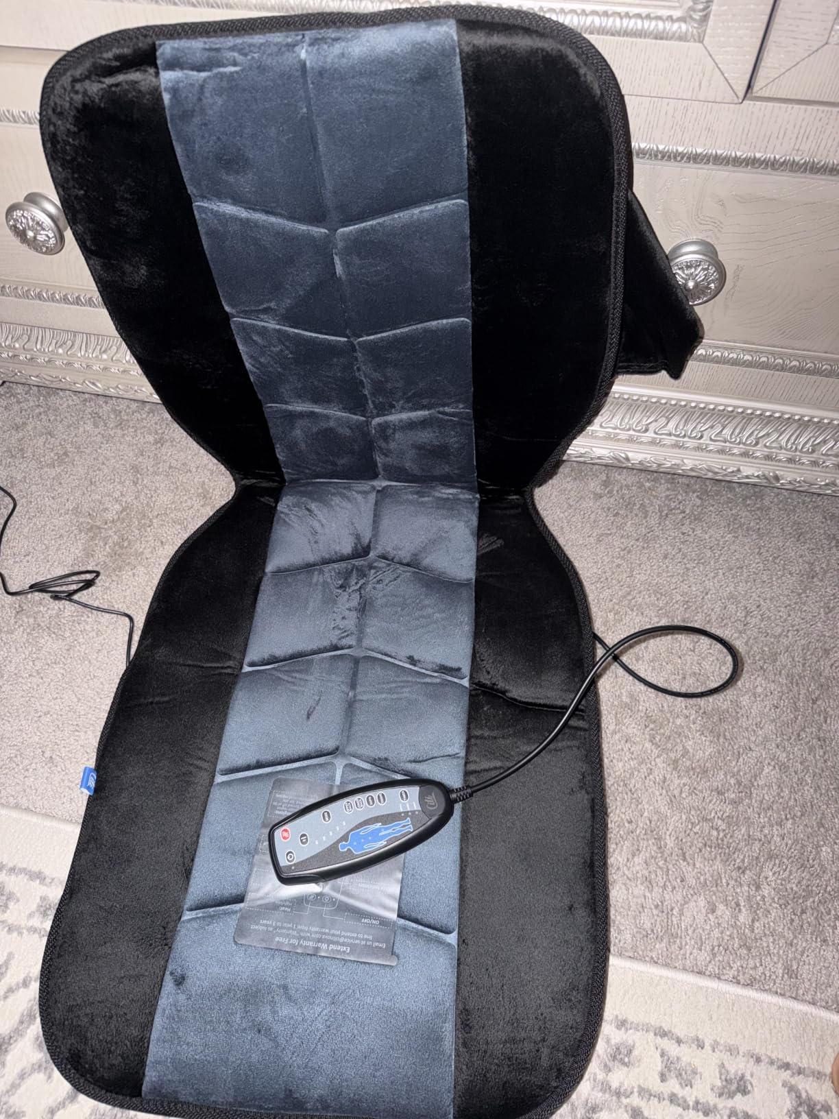 CILI Massage Chair Pad, Back Massager with Heat, Massage Seat Cushion with 10 Vibration Motors, 30-60-90 Minutes Heating Options, Chair Massager for Office Chair, Home Office Use, Relaxation Father Gift customer photo 2