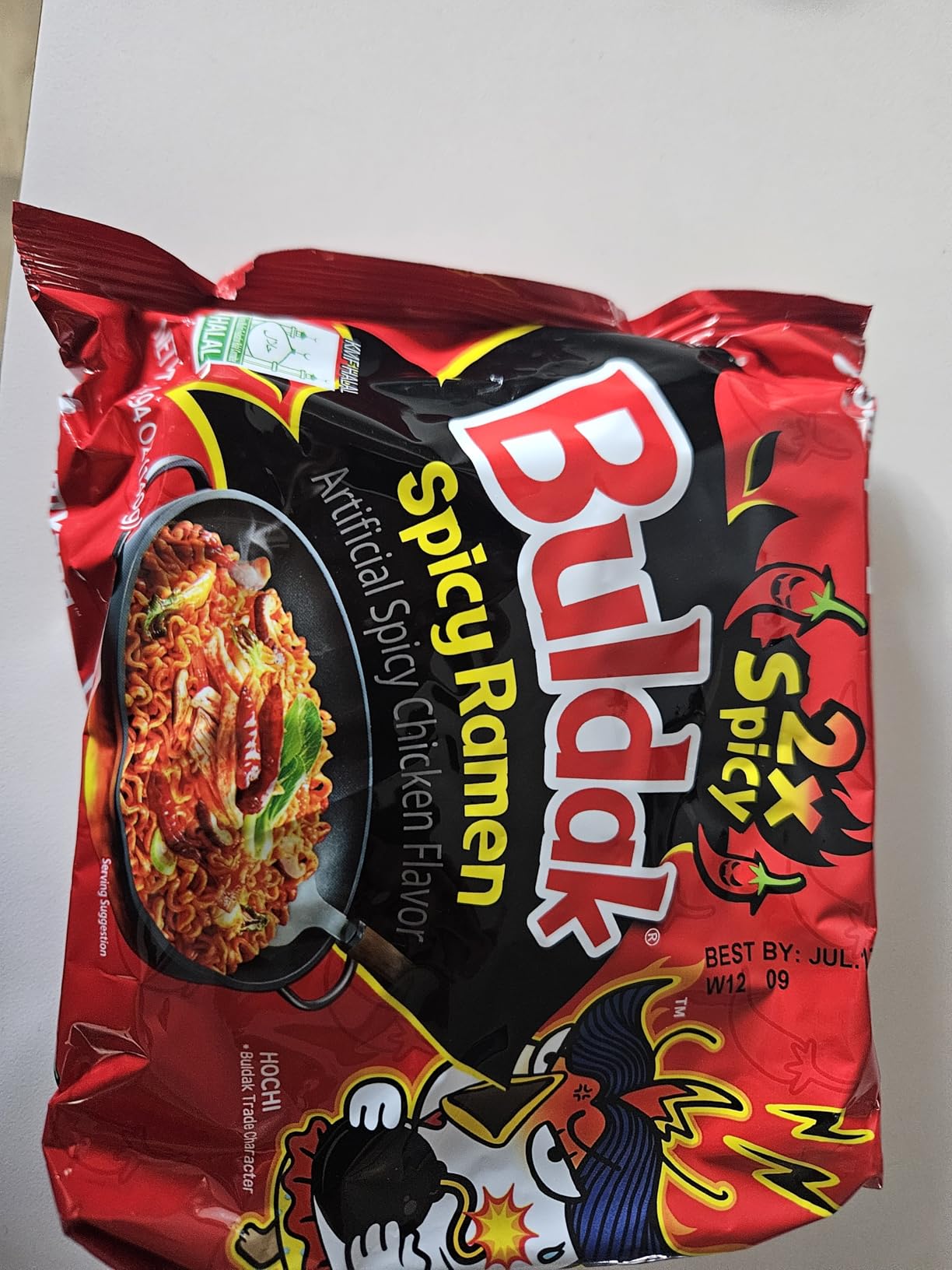 Samyang Buldak Hot Chicken Ramen, Korean Stir-Fried Instant Noodle, 2X Spicy, 4.94 OZ(140g), Pack of 5 customer photo 2