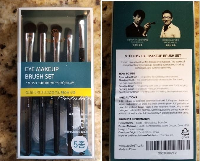 STUDIO17 Eye Makeup Brush Set 5 Pcs | Small & Portable Eye Shadow Brushes | Korean Eye Makeup Brushes | Premium Synthetic Bristles for Professionals customer photo 1