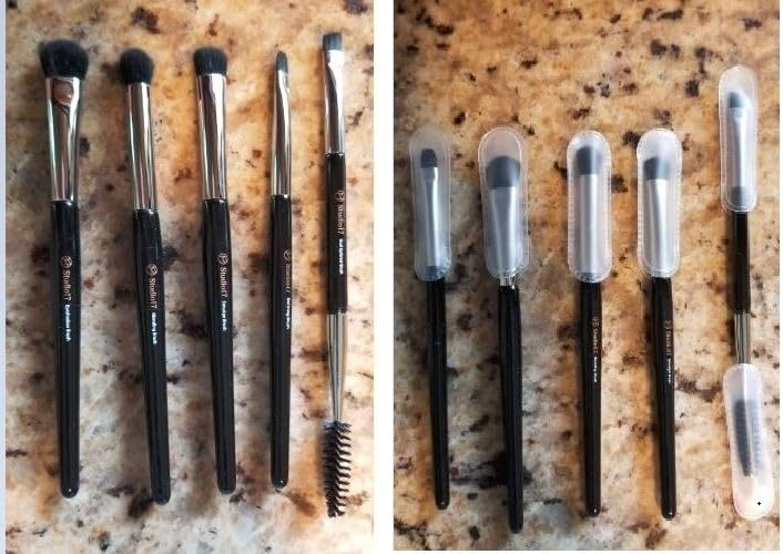 STUDIO17 Eye Makeup Brush Set 5 Pcs | Small & Portable Eye Shadow Brushes | Korean Eye Makeup Brushes | Premium Synthetic Bristles for Professionals customer photo 2