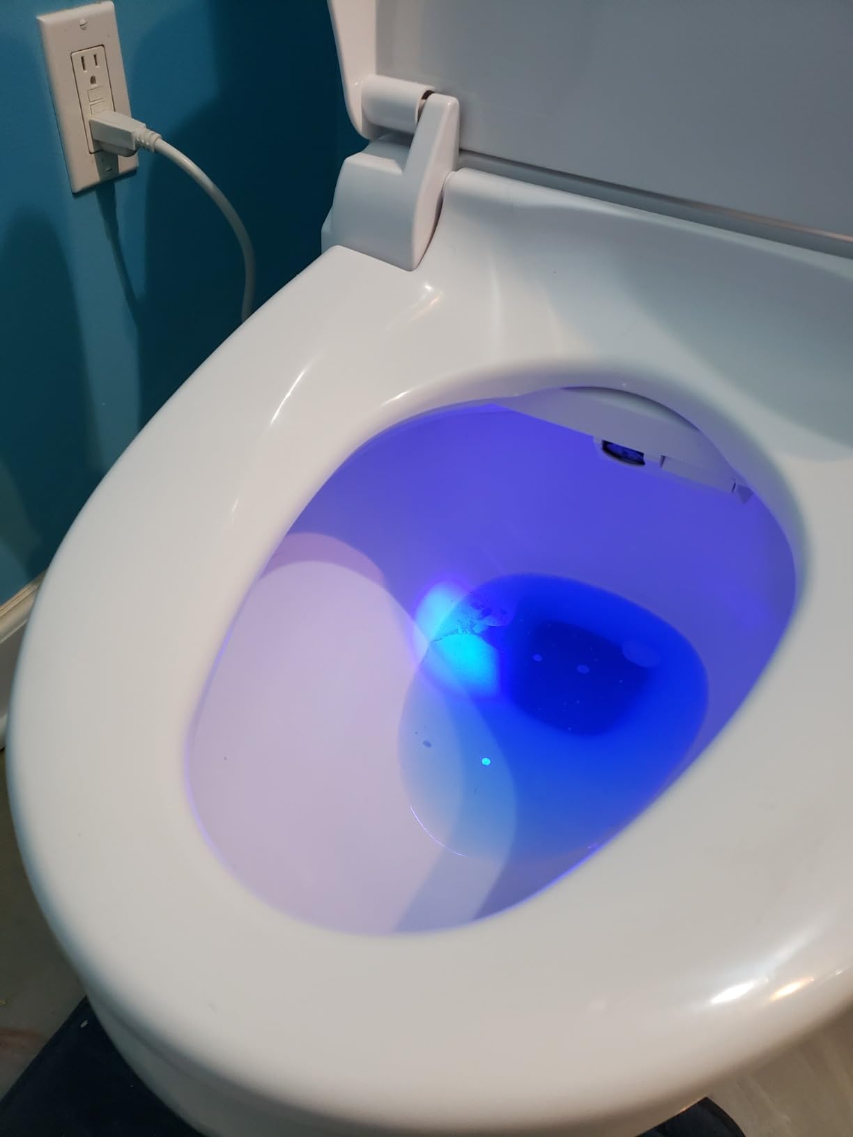 ZMJH A102DS-W Electronic Bidet Toilet Seat, Round, Smart Unlimited Warm Water, Heated Seat with Slow Closes, Vortex Wash, Warm Dryer, Rear and Front Wash, Remote Control, Night Light, White customer photo 2