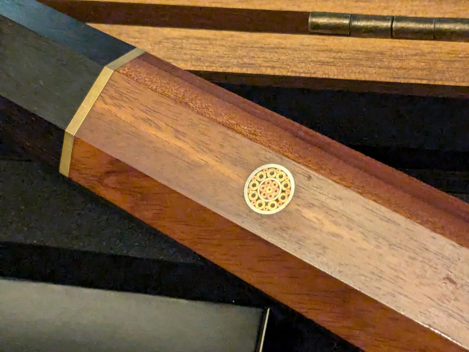 Japanese Nakiri Knife, 7 Inch Vegetable Knife 5 Layer 9CR18MOV Clad Steel Cooking Knife for Kitchen, Super Sharp Kitchen Knife with Ebony Bolster African Rosewood Handle with Wooden Box customer photo 1