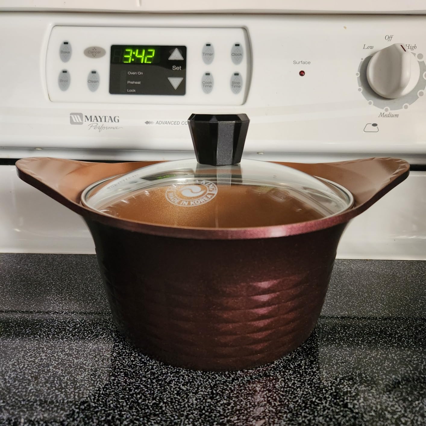 Korea King Premium Nonstick Cooking Pot with Glass Lid - Made in Korea - 1.5 Quarts Ceramic-Coated Simmer Pasta Pot, Multi Cookware Compatible for Ramen Noodle Soup, Stew, Rice, Dishwasher Safe customer photo 2