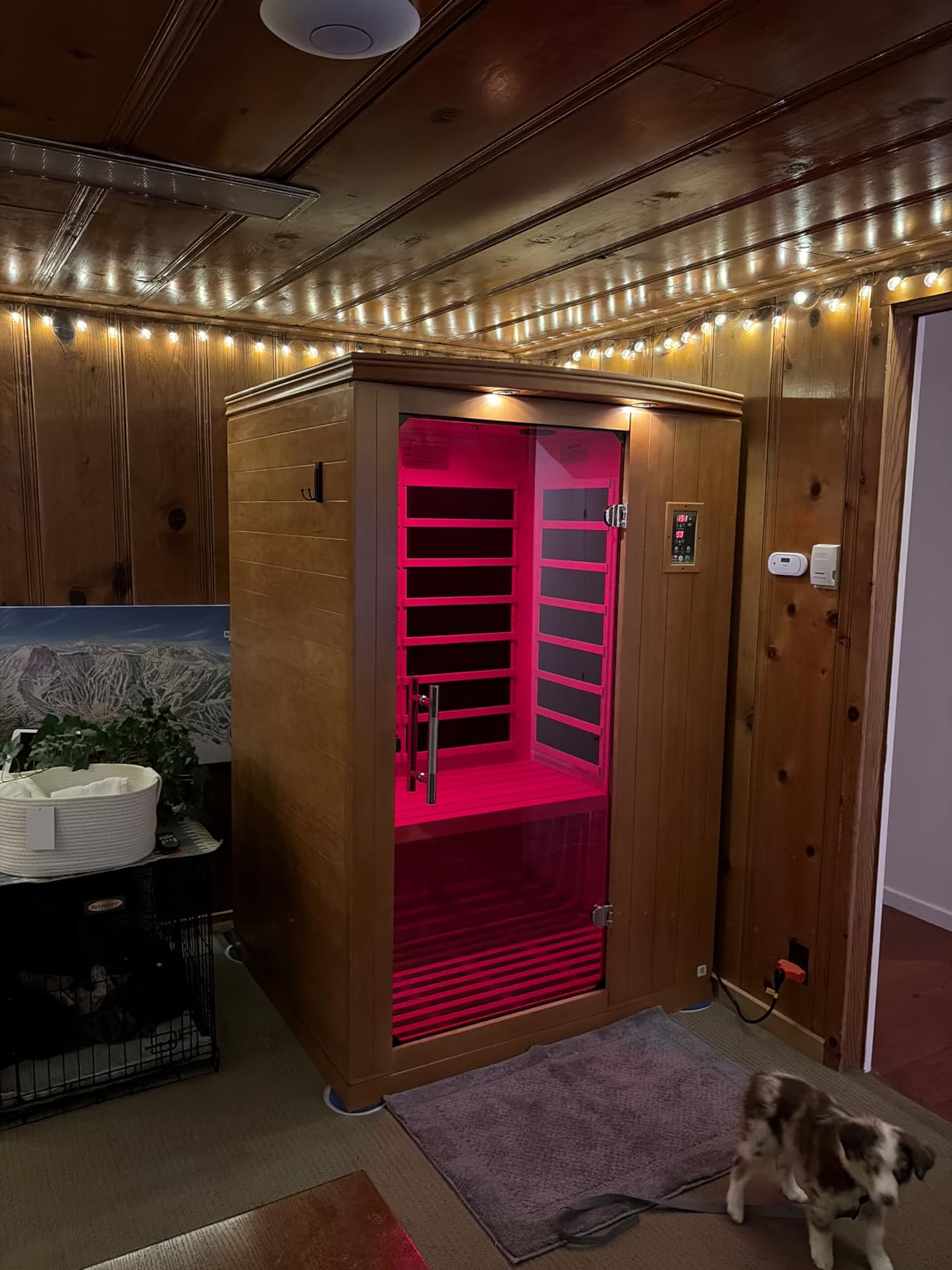 DYNAMIC SAUNAS Venice Elite 2-Person Ultra Low EMF FAR Infrared Sauna with Red Light Therapy & Bluetooth Speakers | Personal Indoor Dry Heat Sauna for Home & Gym - Made from Canadian Hemlock, Portable customer photo 1
