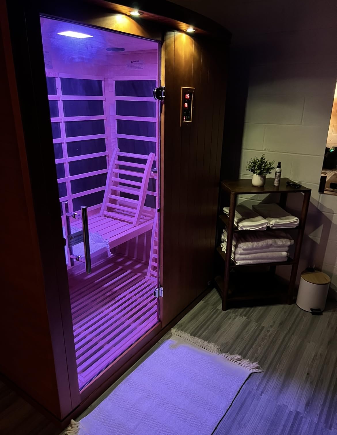 DYNAMIC SAUNAS Venice Elite 2-Person Ultra Low EMF FAR Infrared Sauna with Red Light Therapy & Bluetooth Speakers | Personal Indoor Dry Heat Sauna for Home & Gym - Made from Canadian Hemlock, Portable customer photo 2