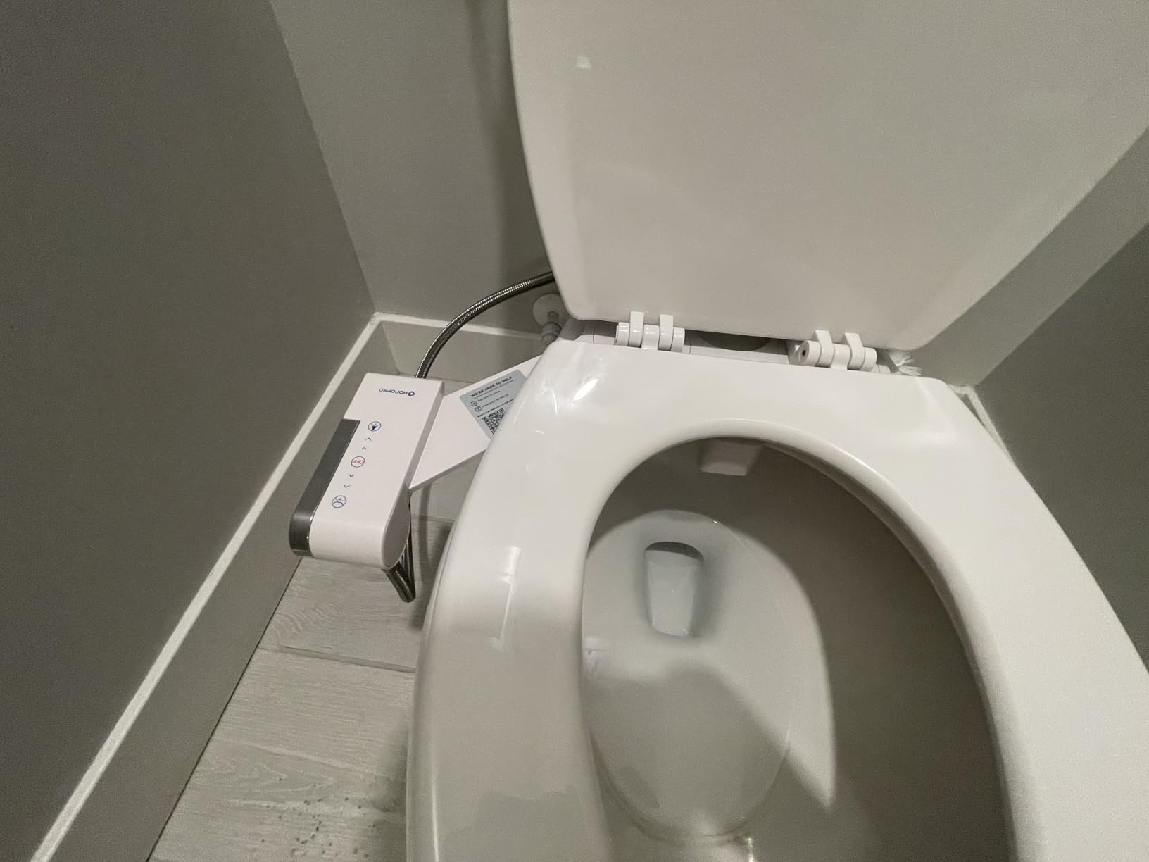HOPOPRO Bidet Attachment for Toilet, Non-Electric Bidet Ultra-Slim Dual Nozzle (Feminine/Rear Wash), Cold Water Bidets Sprayer for Existing Toilets with Adjustable Pressure Control 1-Min Install customer photo 1