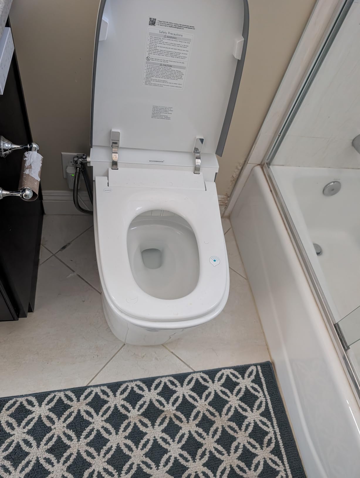 WOODBRIDGE Smart Toilet with Voice Control, 1000g MaP Flush Score, Foam Shield, Moving Dryer, Blackout Flush, ADA Comfort Height, Auto Open & Close, Heated Seat, B0931S customer photo 1