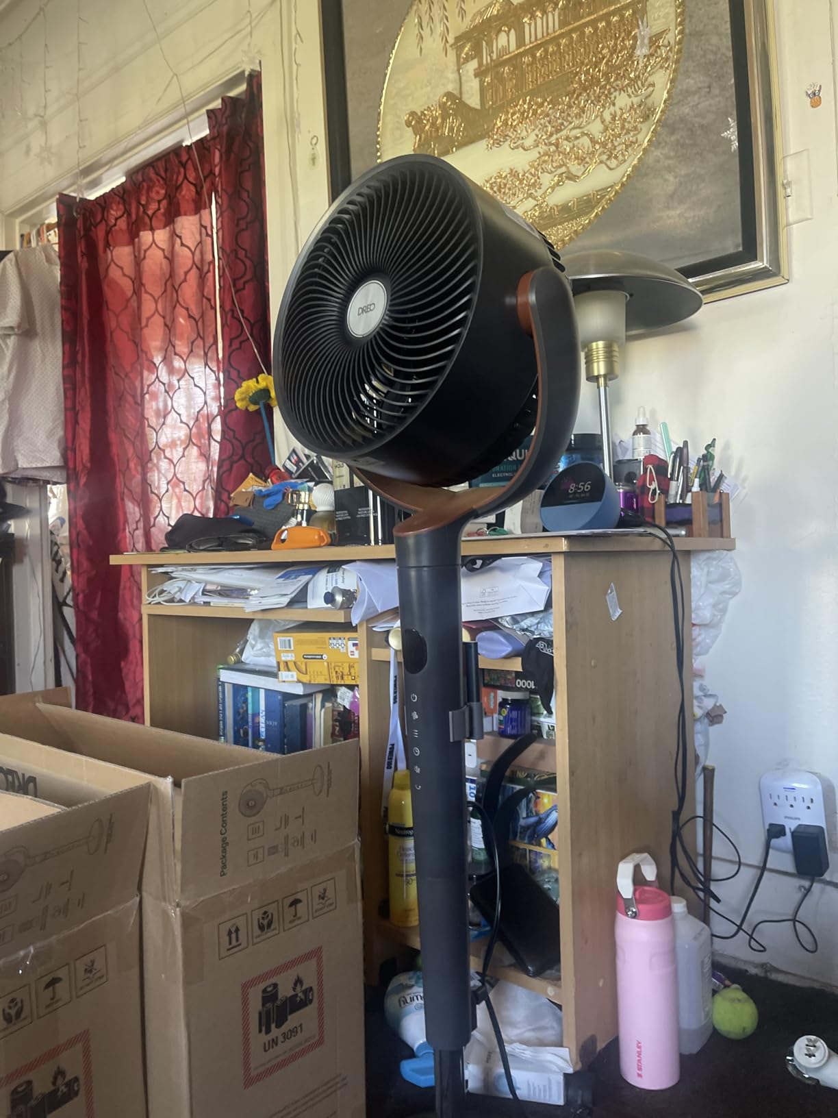 DREO Pedestal Fan for Bedroom, 100ft Airflow, Quiet DC Motor Standing Fan | 9 Speeds & 4 Modes, 120° Manual Vertical Tilt Floor Fan, 37-42