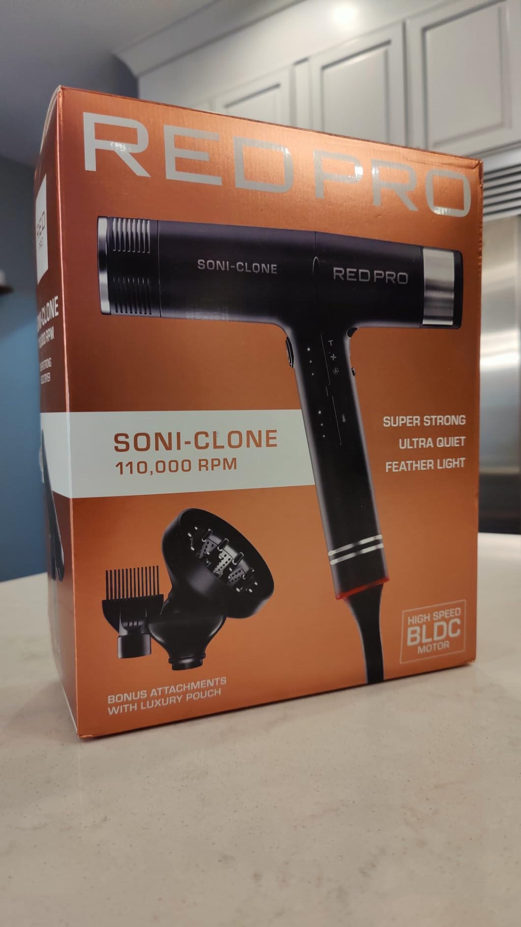 RED Pro Hair Dryer Soni-Clone 110,000 RPM High Speed BLDC Motor Dryer, Strong Air Flow for Fast Drying, Lightweight with Luxury Home & Travel Pouch, Magnetic Nozzle Hair Pik, Diffuser & Concentrator customer photo 2