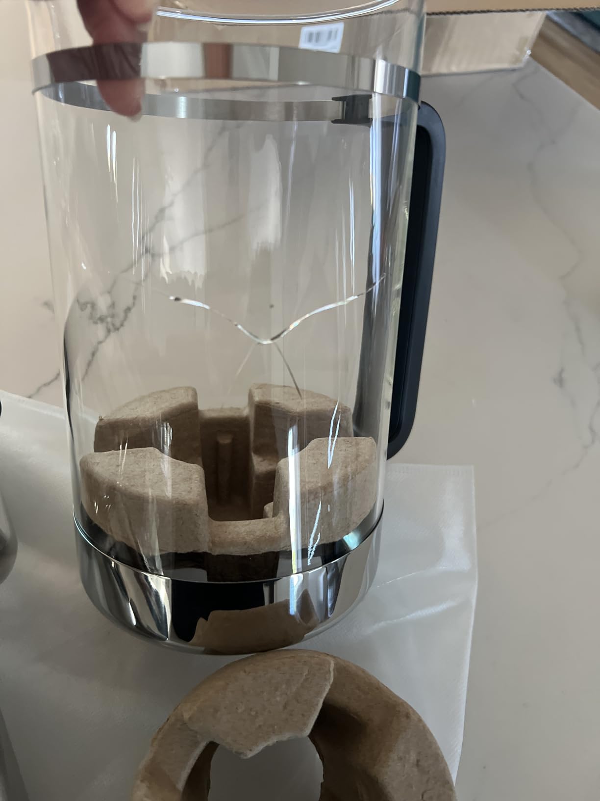 Aarke Purifier - Premium Glass and Stainless Steel Water Filter Pitcher, Refillable Filter System and Granules, 2.8L Pitcher with 1.66L Filtration Capacity customer photo 1