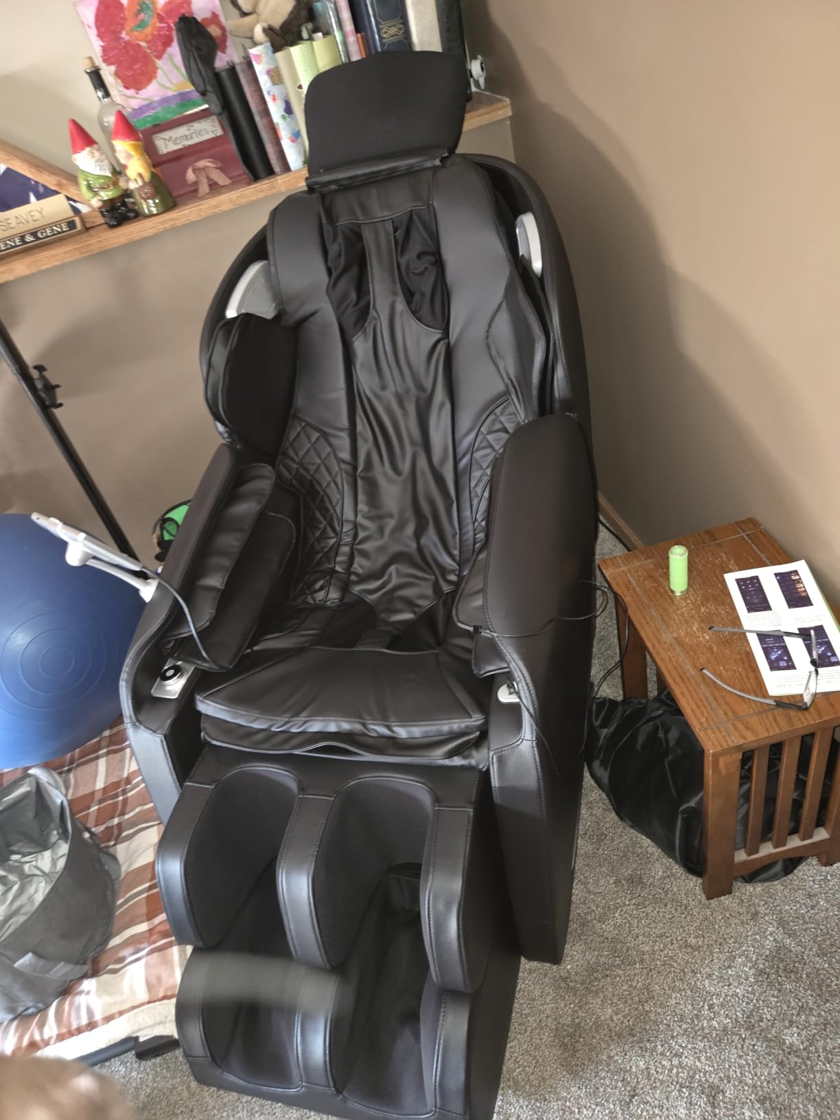 Real Relax Massage Chair Full Body with Unique Phone Controller, Zero Gravity 3D SL-Track Recliner with APP Control, Child Lock, Pause Button, Favor-06, Black customer photo 2