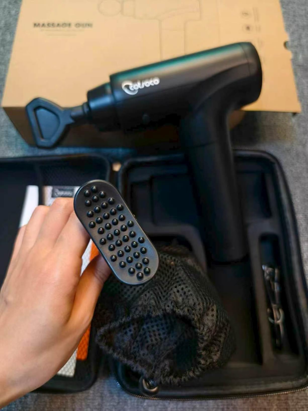 cotsoco Deep Tissue Massage Gun, Handheld Muscle Massager, Gifts for Men | Back Neck Massager, FSA Eligible HSA, Silent Percussion Massage Gun with Carrying Case, Gift for Parents, Gym Office Travel customer photo 2