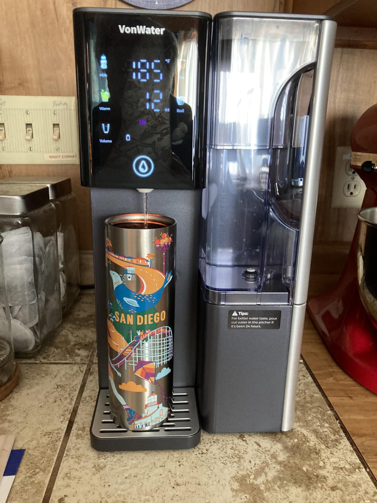 CT910H Reverse Osmosis Water Filter Countertop, 3S Instant Hot RO Water Filtration System, 7-Stage Water Purifier with Portable Pitcher, NSF/ANSI 372,42,58, Reduce TDS PFAS, No Installation customer photo 1