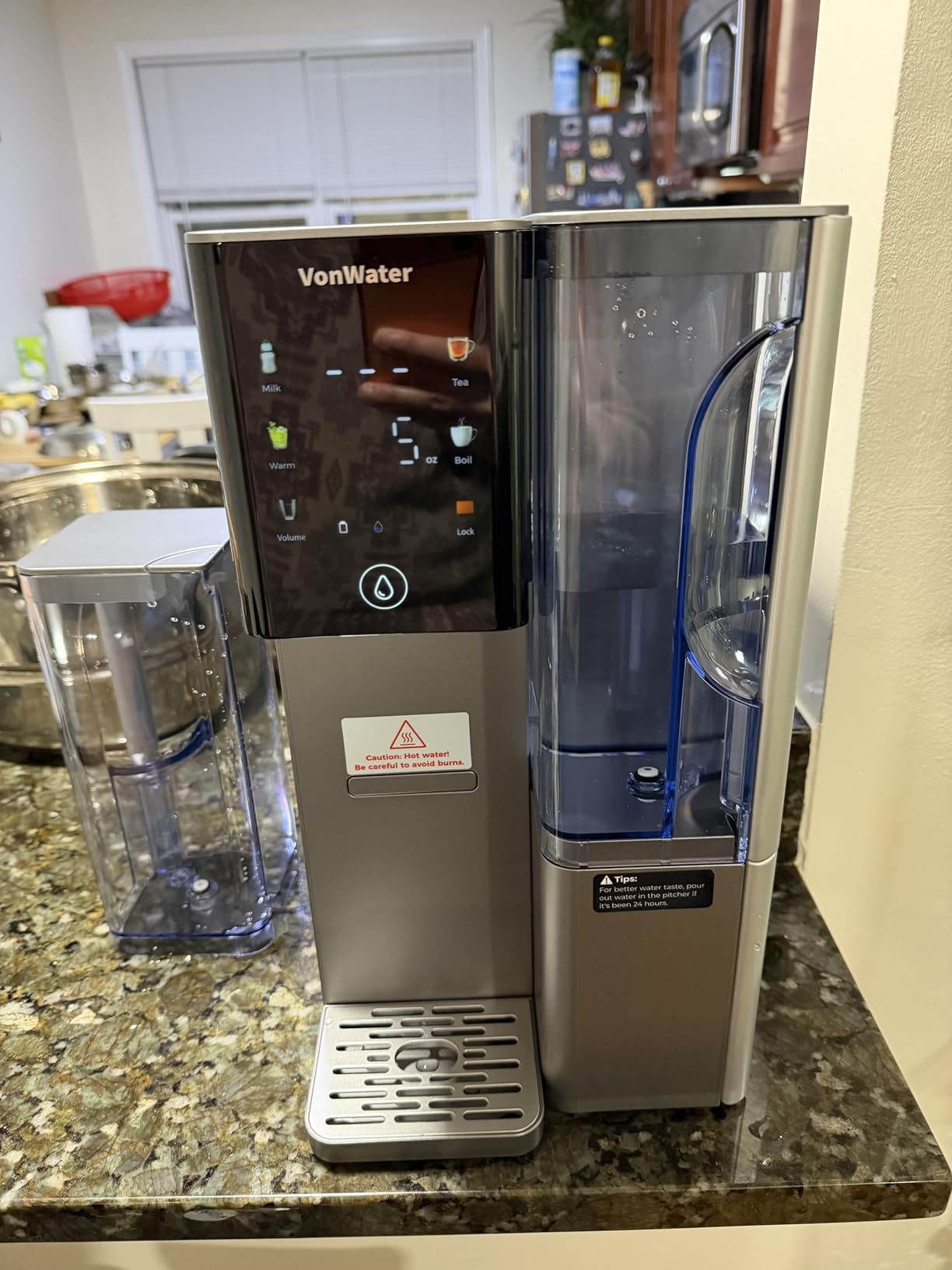 CT910H Reverse Osmosis Water Filter Countertop, 3S Instant Hot RO Water Filtration System, 7-Stage Water Purifier with Portable Pitcher, NSF/ANSI 372,42,58, Reduce TDS PFAS, No Installation customer photo 2
