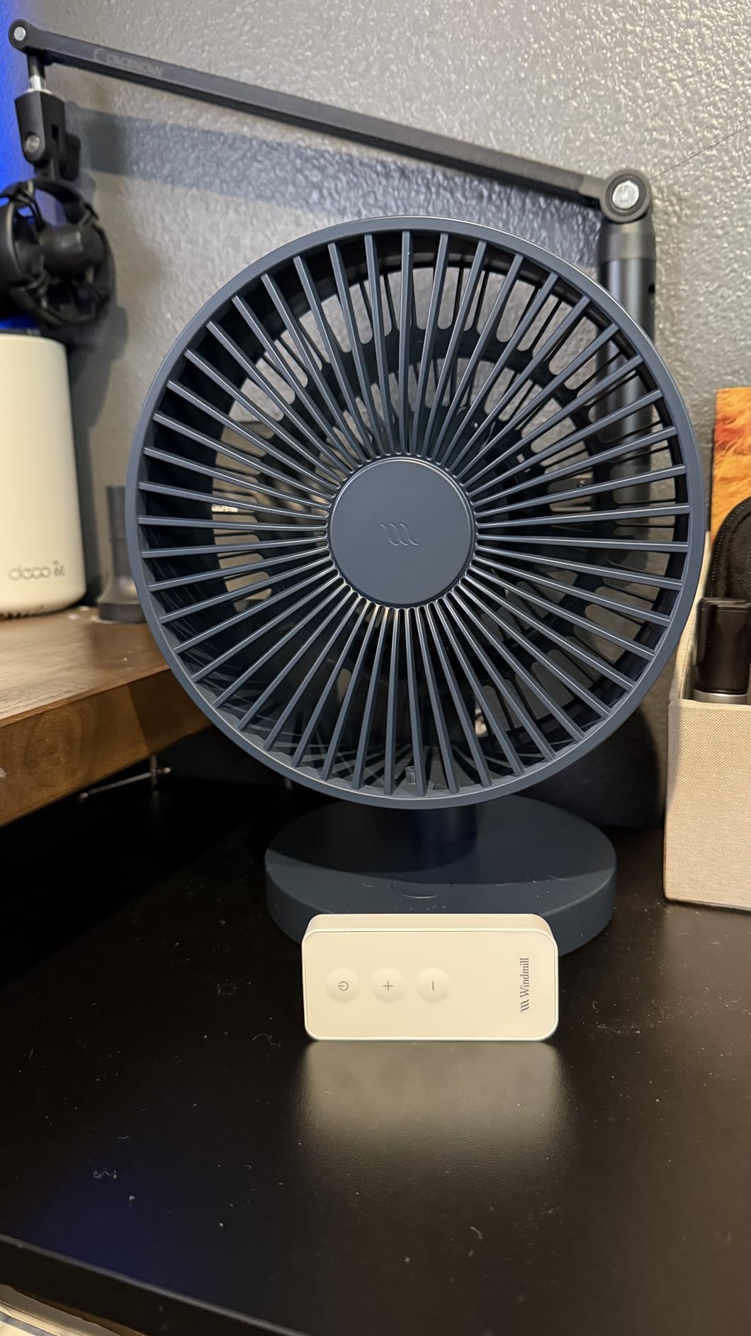 Windmill Smart Fan - Ultra-Quiet 2-in-1 Air Circulator with Remote - 5-Speed Compact Cooling Fan - Whisper-Quiet - App Compatible - Marine customer photo 2