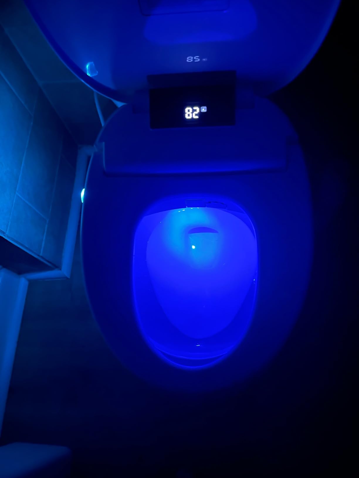 WLJBIDET Bidet Toilet Seat with Remote Control, Electronic Heated Bidet Seat with Adjustable Warm Water and Pressure, Warm Air Drying, Display Screen, Night Light, Slow Closed Toilet Lid, Elongated customer photo 1
