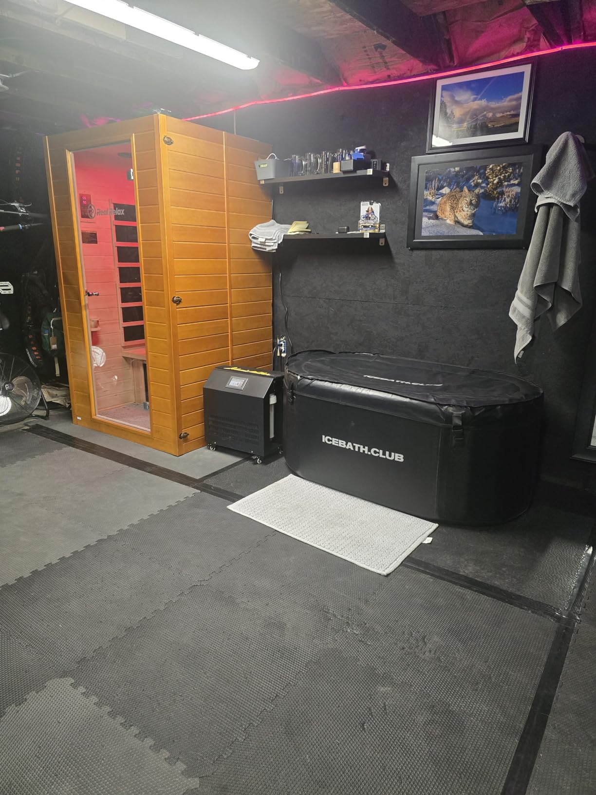 Real Relax 1 Person Infrared Sauna, Indoor Near Zero EMF Canadian Hemlock Wood Sauna with 1400W, 9 Chromo Therapy Lights, Oxygen Lonizer, Bluetooth, LCD Control Pannel for Home Spa Days customer photo 1