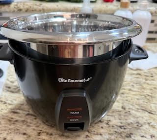 Elite Gourmet ERC2001BX 10-Cup Electric Rice Cooker with 304 Surgical Grade Stainless Steel Inner Pot, Makes Soups, Stews, Porridges, Grains and Cereals customer photo 1