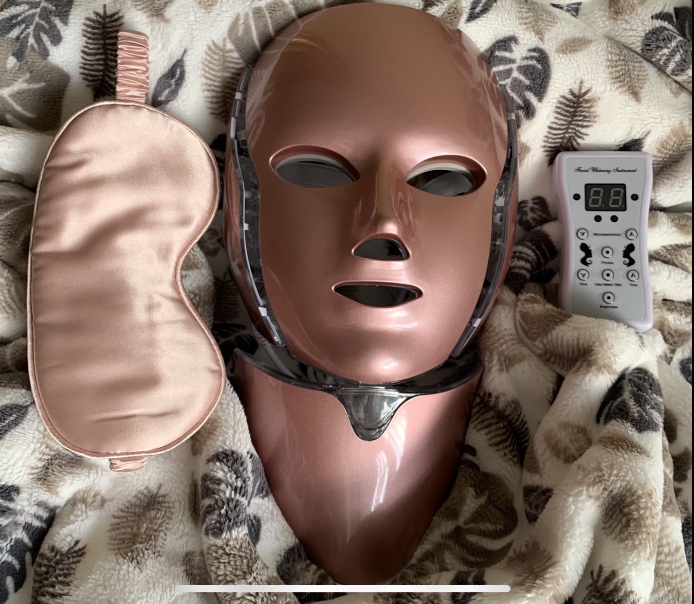 HIME SAMA LED Face Mask, FSA/HSA Eligible, 7 Colors Light Mask for Face, Blue & Red Light Face Mask Anti-aging, Korean Professional Technology LED Light Mask for Face and Neck A-021 customer photo 2