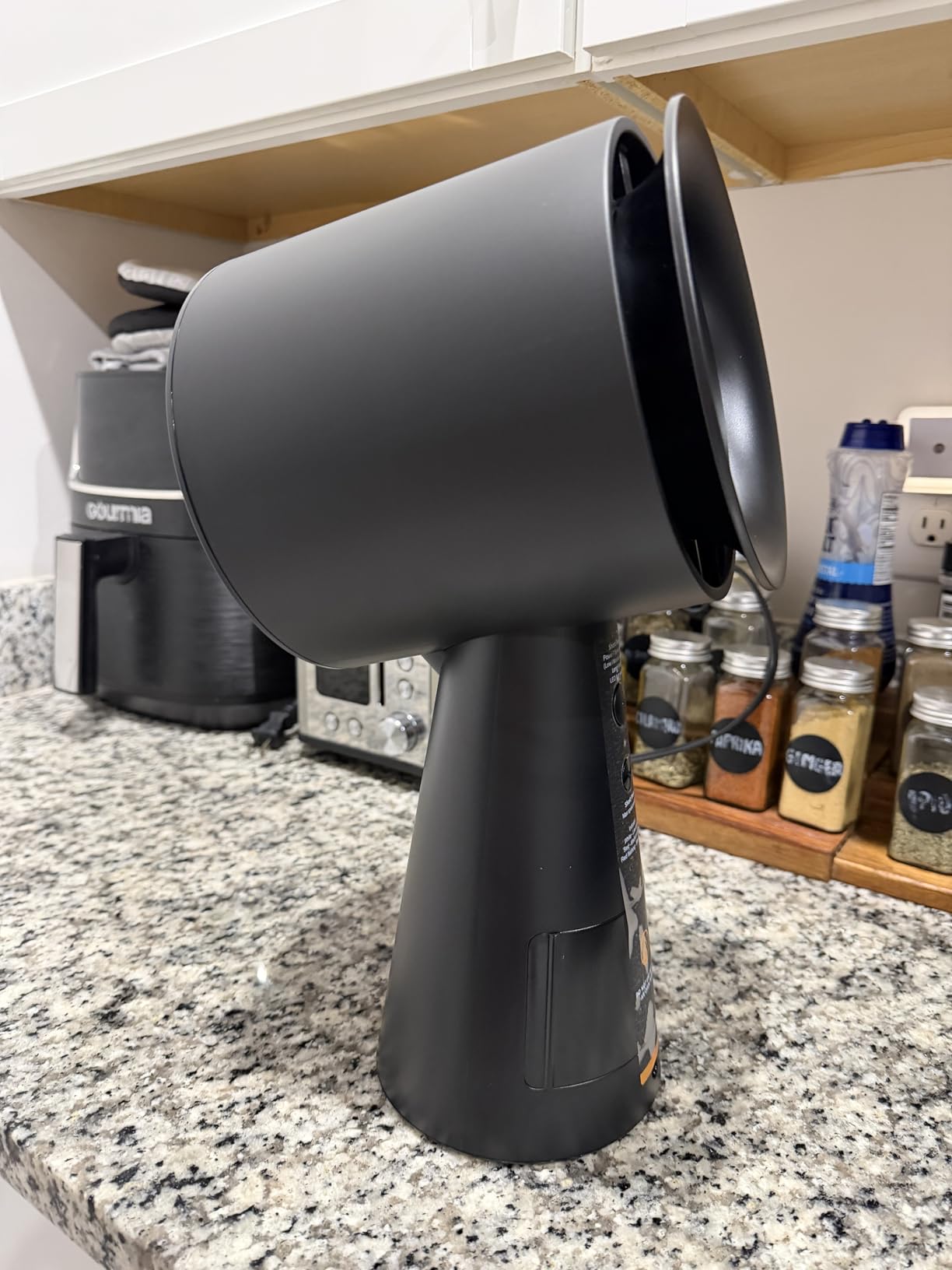 TUCO Portable Range Hood, Countertop Kitchen Exhaust Fan with 3 Speeds, 5-Layer Filter, Powerful Smoke Removal, Low Noise, Oil Cup, Air Purifier for Apartments, Dorms & Indoor BBQ Smokeless - Grey customer photo 2