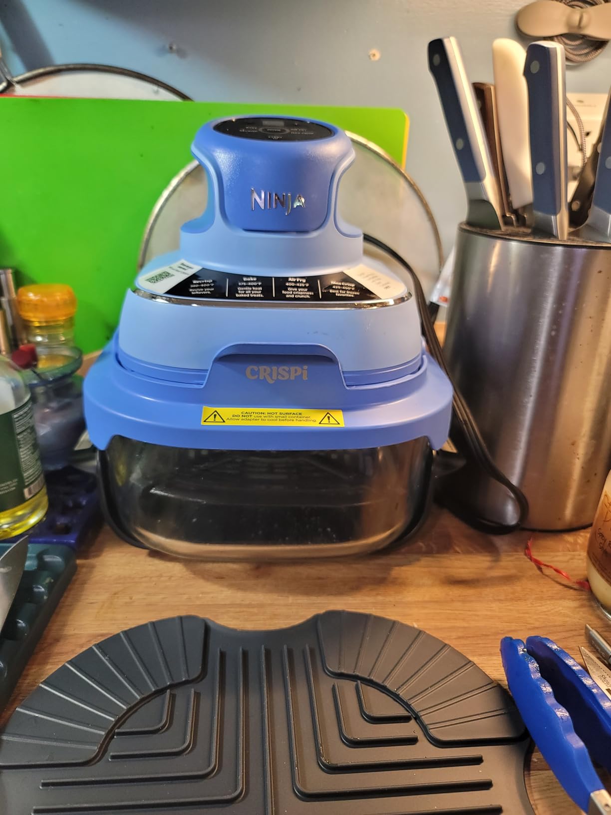 Ninja Crispi 4 in 1 Glass Air Fryer, 450F, Non Toxic, 4QT and 6 Cup Containers with Lids, Dishwasher Safe, Cyberspace Gray, 1 Count, FN101GY customer photo 2