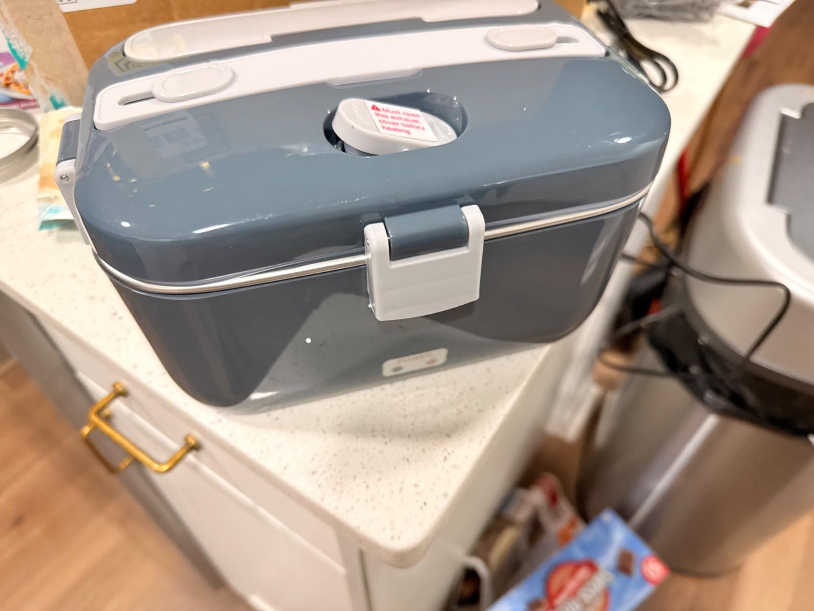 DUPASU Electric Lunch Box Food Warmer: 100W Heated Lunch Box for Adults, 1.8L Portable Fast Heating Lunchbox Food Heater for Car, Truck, Work, Travel, 12/24V/110-230V customer photo 1