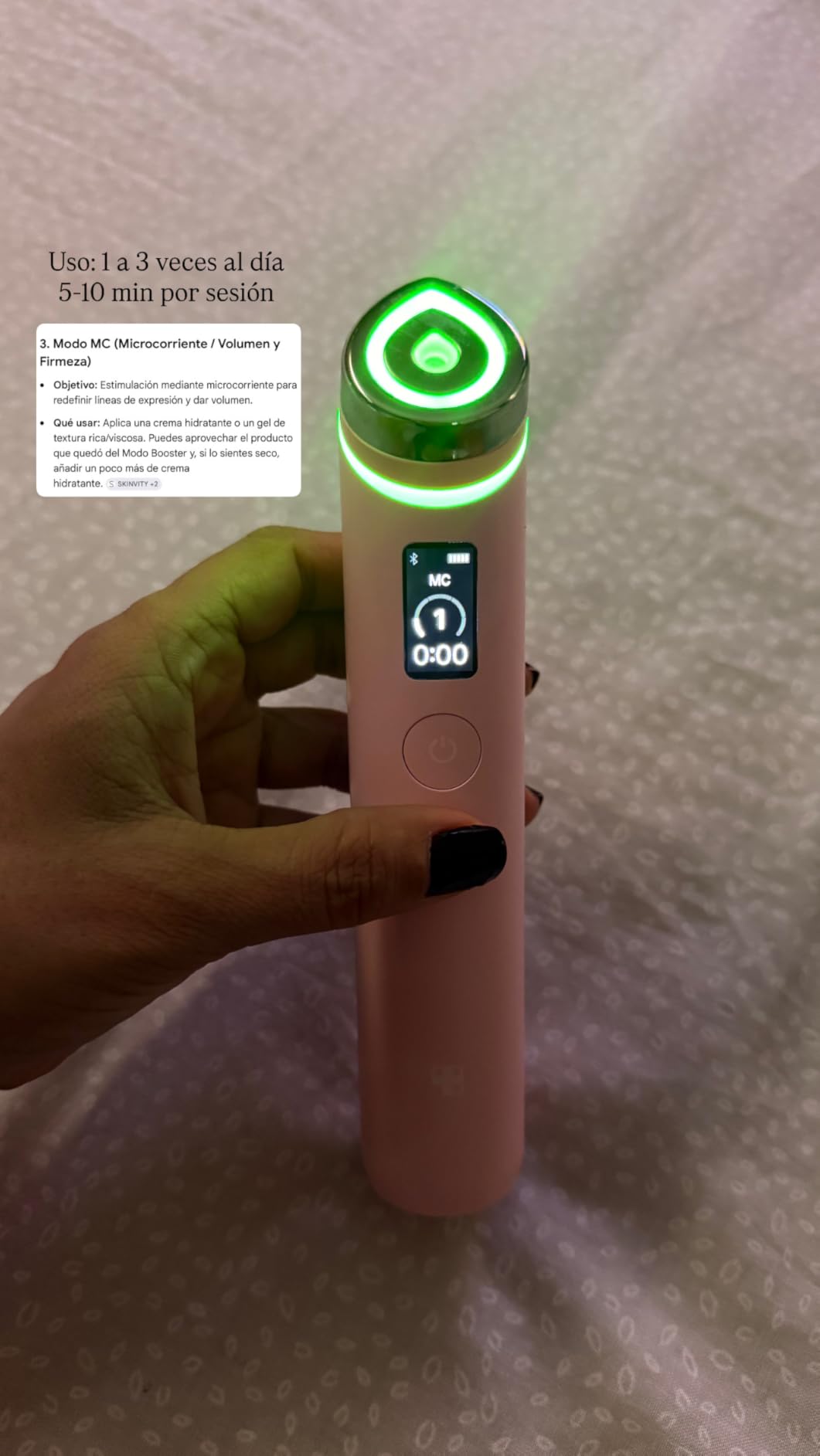 Medicube Age-R Booster Pro | 6-in-1 Real Glass Glow Beauty Massager | Korean Skin Care | Pink customer photo 2