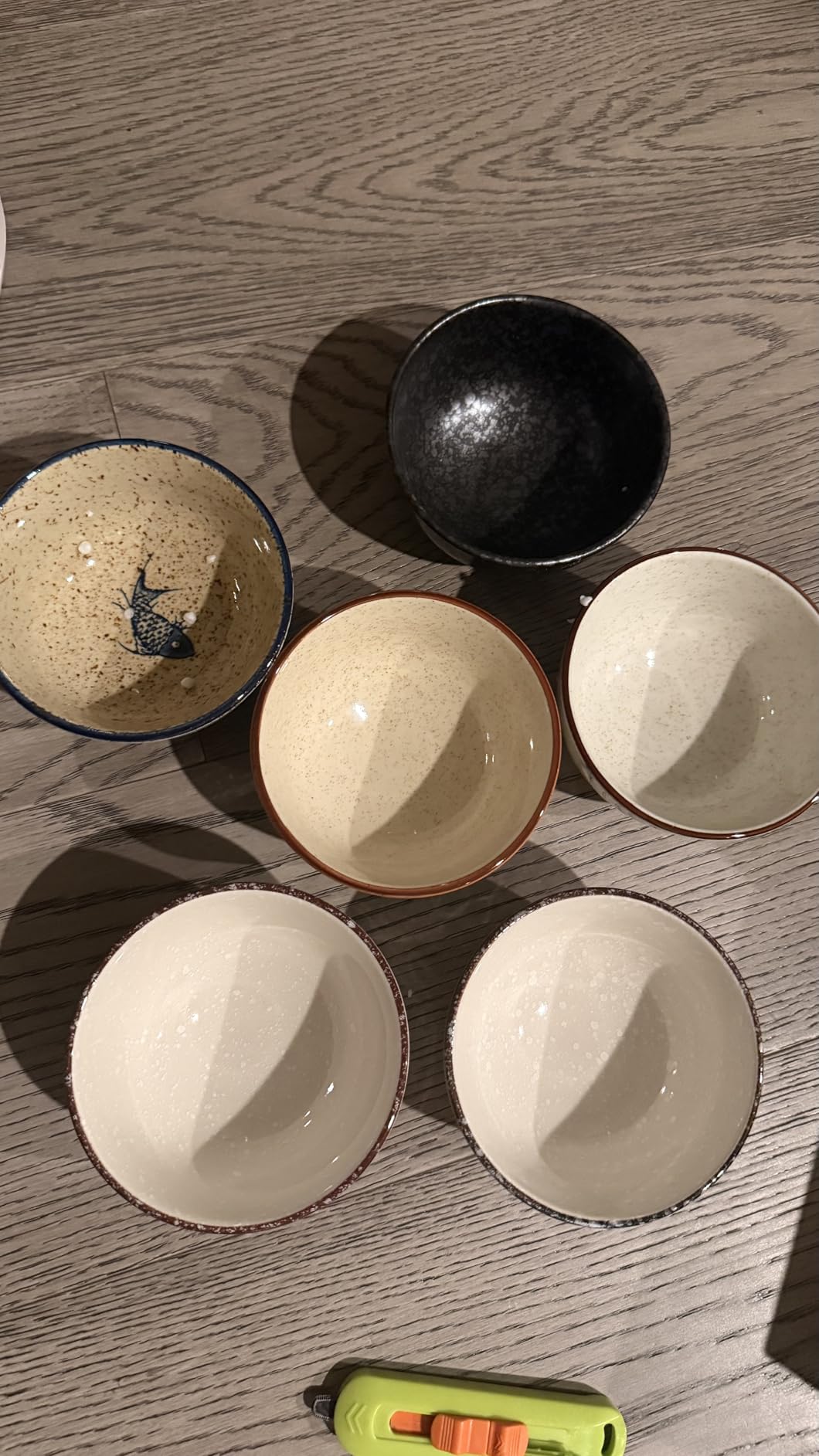 6 Pack Retro Ceramic Bowls for Rice, Soup, Noodles | 4.5 Inch, 10 Oz Small Serving Set Hand-painted Japanese Cereal Holder for Salad, Dessert, Dishwasher Microwave Safe customer photo 2