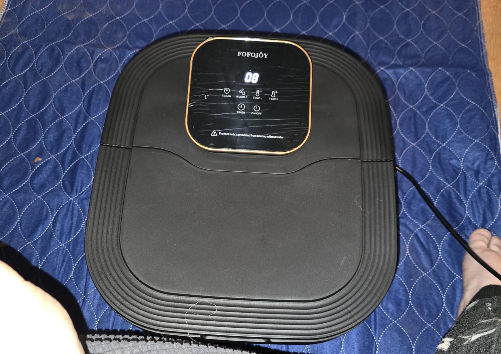 Collapsible Foot Spa Bath with Heat and Massage Roller, Bubble, Temperature Control, Remote Control, Foot Pedicure Kit, Pedicure Foot Spa customer photo 2