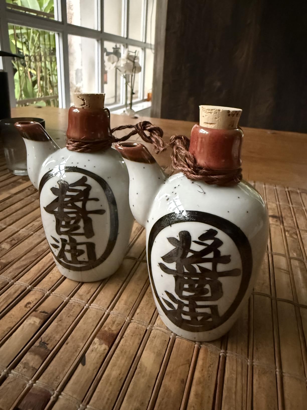 JapanBargain, Traditional Japanese Porcelain Soy Sauce Dispenser - Restaurant Quality Shoyu Bottle with Spout & Cork Stopper, 7 fl.oz, Kanji Soy Sauce, Made in Japan, Black Color customer photo 1