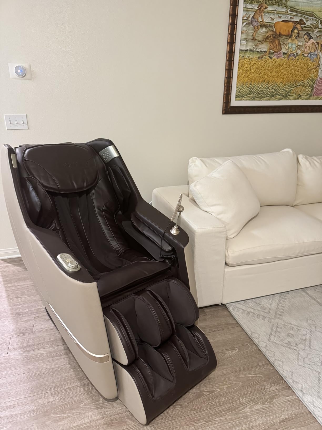 iBooMas Massage Chair, 2026 SL-Track Zero Gravity Shiatsu Massage Chairs Full Body and Recliner, 12+6 Modes, Body Scan, APP, Foot Rollers, Heat Therapy, Airbags, Bluetooth, Thai Stretch (Beige& Brown) customer photo 1