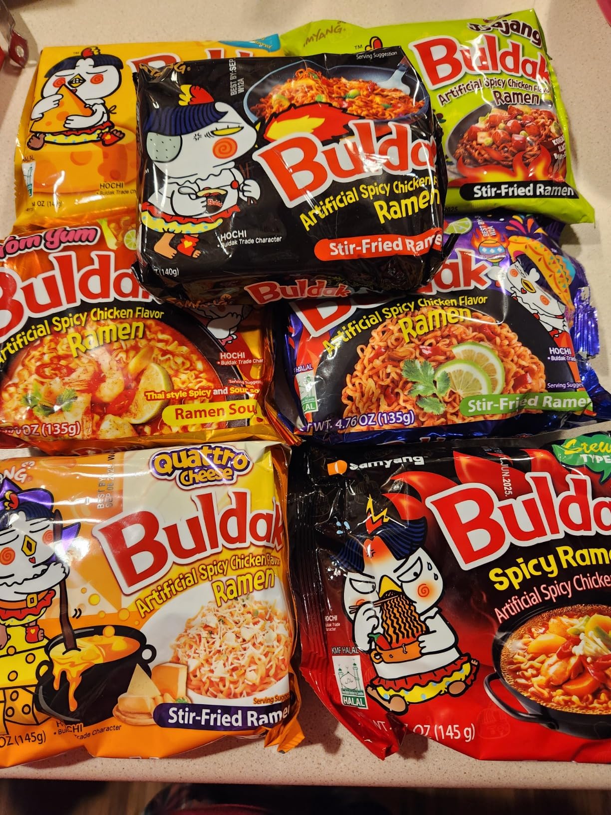 KF GOODIES Korean Ramen Variety Pack Gift Box (11 Count) - Spicy Buldak Noodle Assortment for Birthdays, College Care Packages, Office Snacks and Gifts customer photo 1