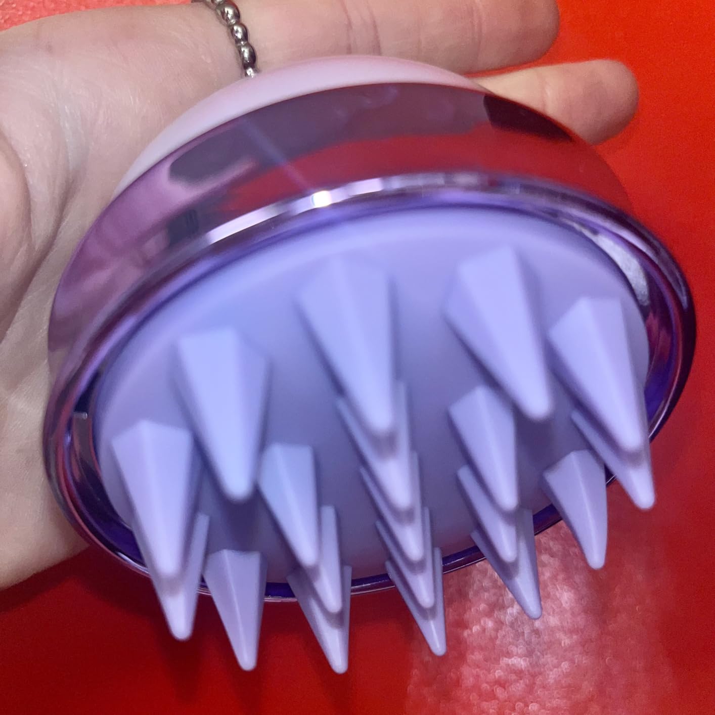 SHINLEA 2 in 1 Scalp Massager Hair Growth, Scalp Scrubber with Soft Silicone Bristles for Dandruff Removal, Shampoo Brush for Exfoliation, Head Massager for Both Wet and Dry Use (Black) customer photo 1