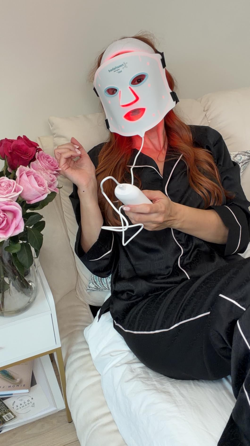 Nourished Bodynskin 7 Colors LED Face Mask with Near-Infrared - Blue, Red Light Therapy for Face - 456 LEDs - Skincare Tool for Wrinkles, Anti-Aging customer photo 1