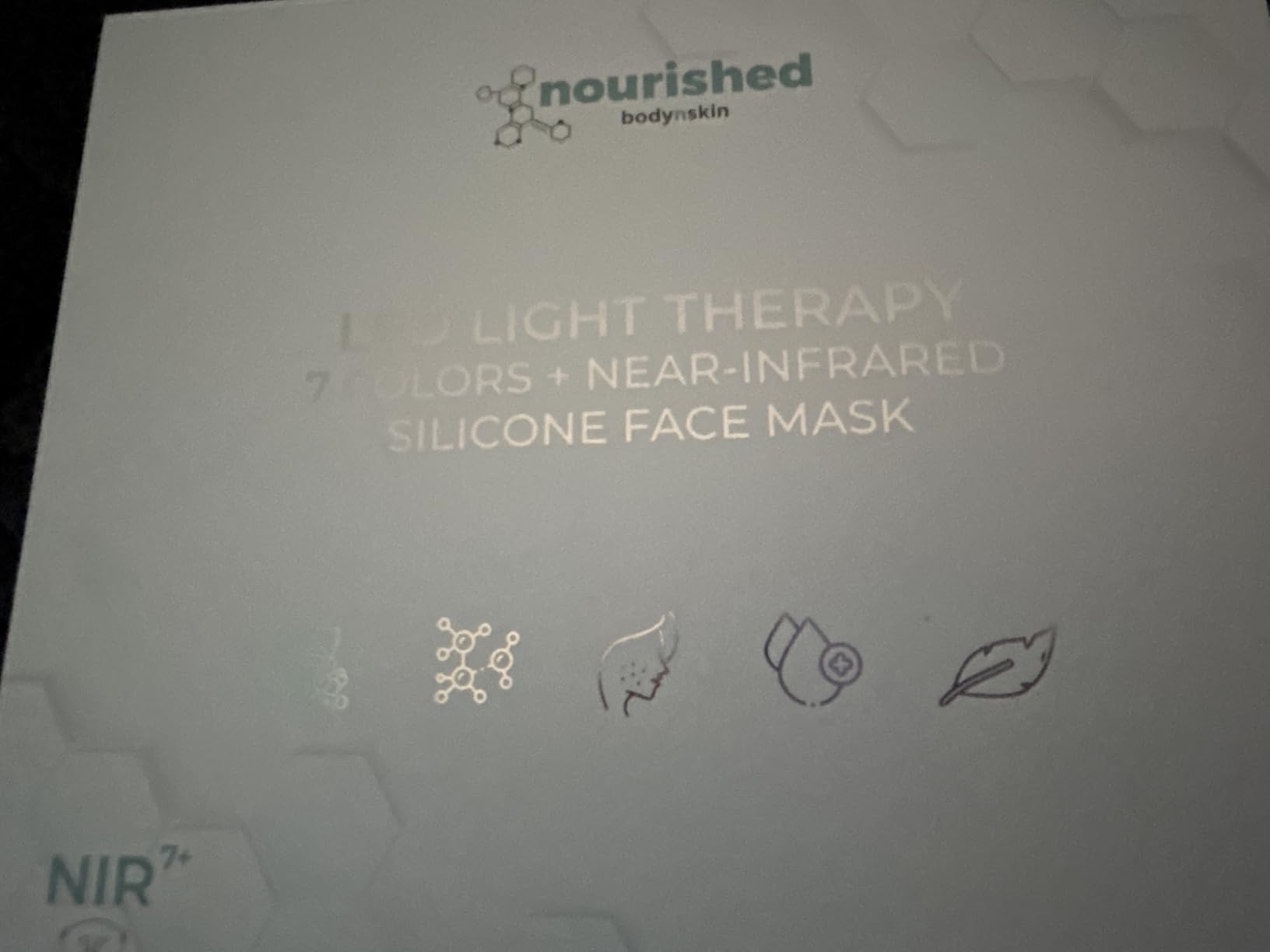 Nourished Bodynskin 7 Colors LED Face Mask with Near-Infrared - Blue, Red Light Therapy for Face - 456 LEDs - Skincare Tool for Wrinkles, Anti-Aging customer photo 2