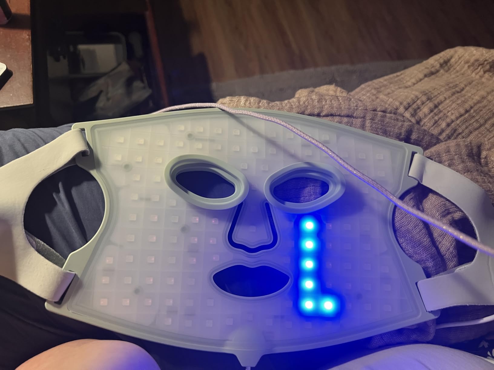 Nanoleaf FDA-Cleared LED Light Therapy Face Mask - Treats Acne, Rosacea, Hyperpigmentation & Facial Rhytids - Red, Blue & NIR Photobiomodulation Device - 432 LEDs, Rechargeable customer photo 1