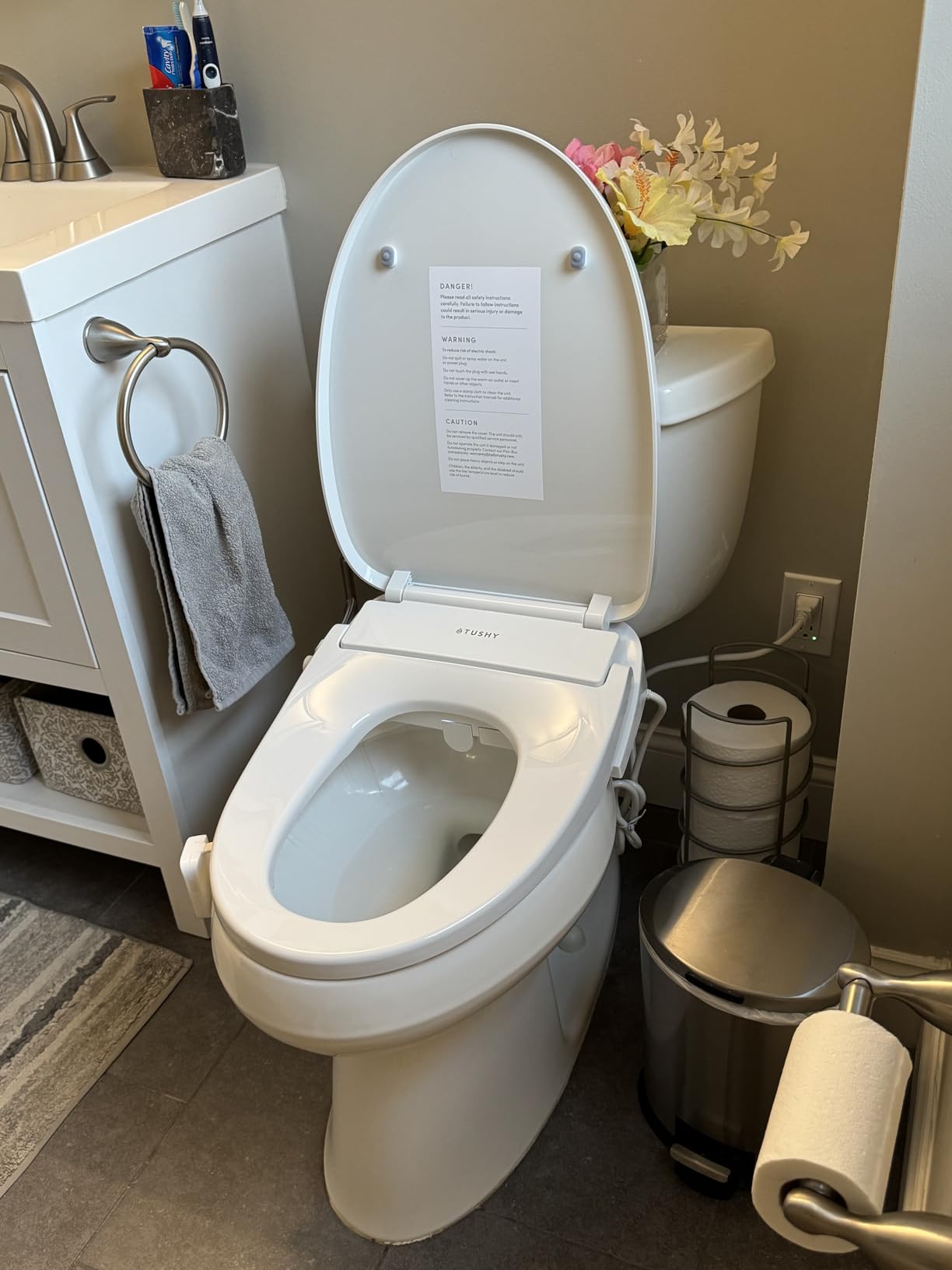 TUSHY Cloud+ Electric Bidet Toilet Seat with Remote, Heated, Elongated customer photo 2