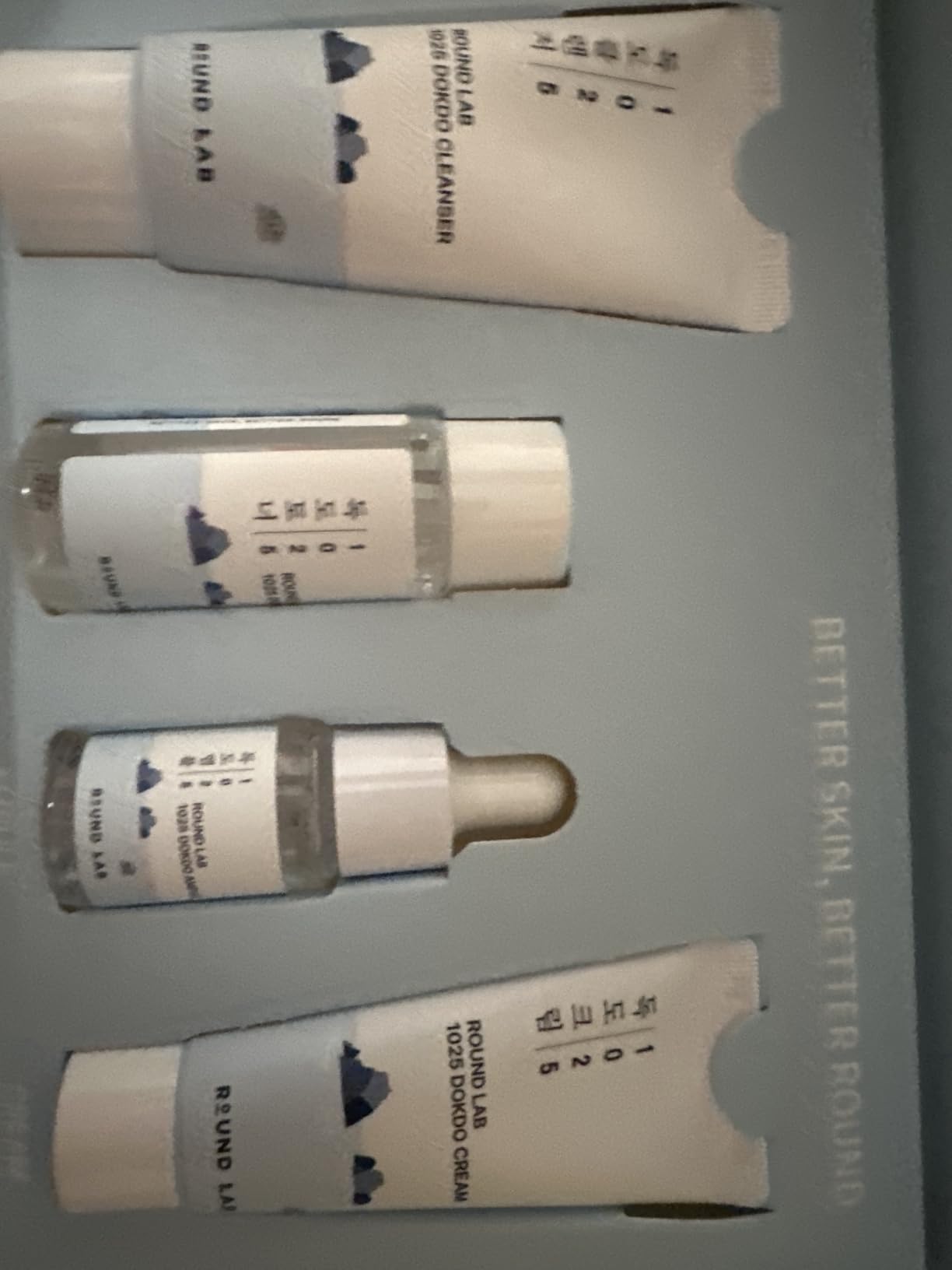 ROUND LAB 1025 Dokdo Hydrating Mini Size Kit (Cleanser, Toner, Ampule, Cream), Deep Hydration for Dry Skin, Daily Skin Care Routine Trial Kit for Moisture Care, Korean Skin Care customer photo 1