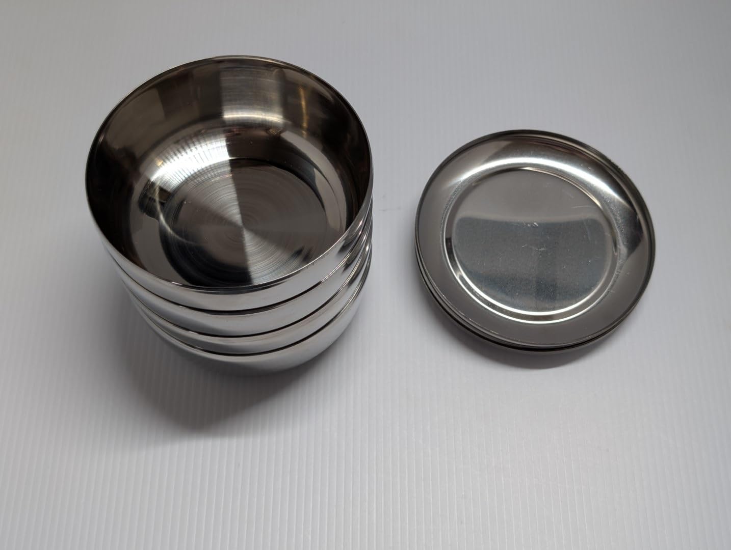 Korean Stainless Steel Rice Serving Bowls with Covers, Set of 4, Keep Your Food Hot & Cold, Long-Lasting Durability, Traditional Kitchenware for Home & Restaurants, Made in Korea customer photo 2