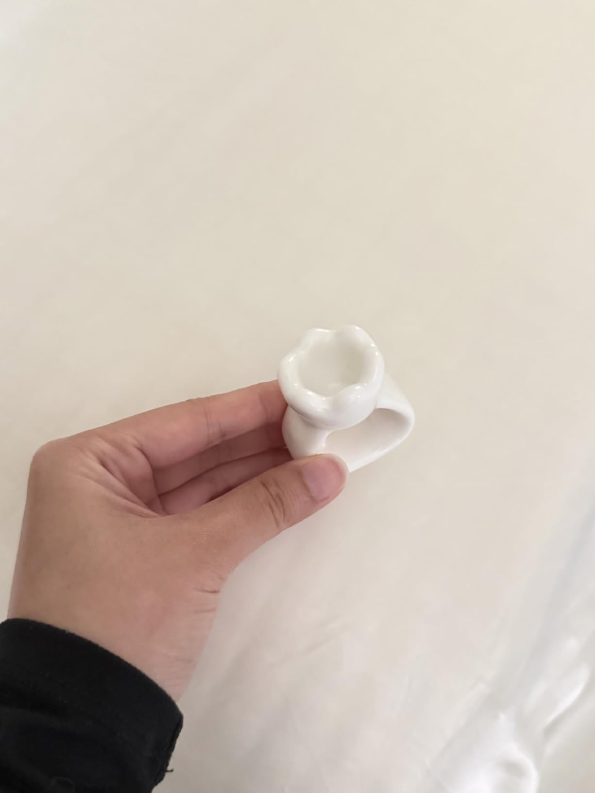HAUA Ring Gua Sha, Korean facial tools, Premium Natural Ceramic, Massager, Multi-use Face & Body, Valentine's Day Gifts for Woman | 2oz customer photo 2