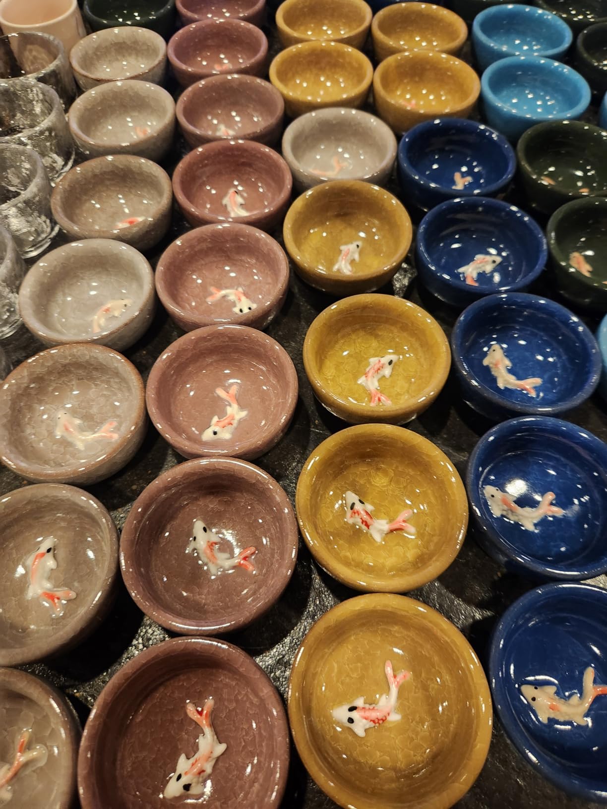 Foraineam 12 Pieces Ceramic Sake Tea Cups, Korean Soju Shot Glasses Sets, 1 oz / 30ml Tiny Sake Cup, Chinese Kungfu Style Teacups Drinkware Handcrafted Tea Accessories with Gift Box Packaging customer photo 1