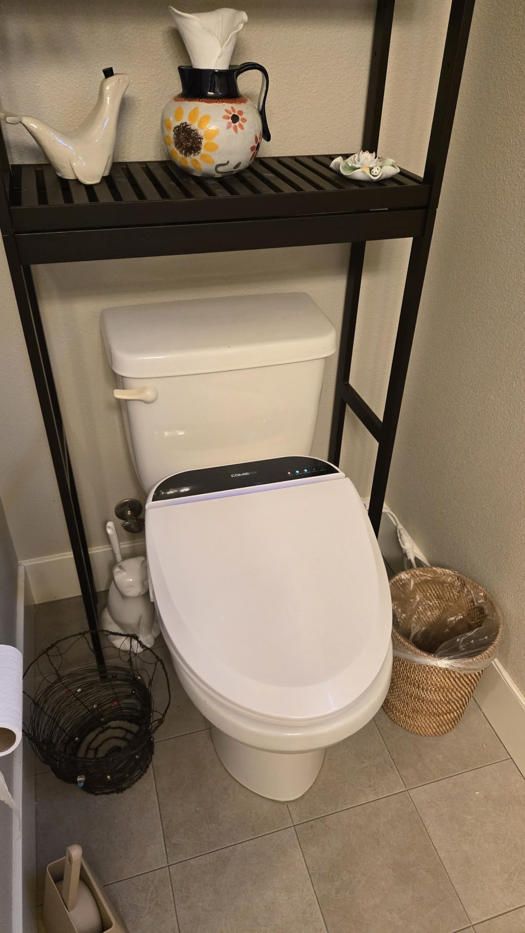 Combier Bidet Toilet Seat with Heated Warm Water & Nozzle Wash, Auto-Dry, Quiet Close Lid, Wireless Remote - Electric Bidet Seat 102S-B (Elongated) customer photo 1