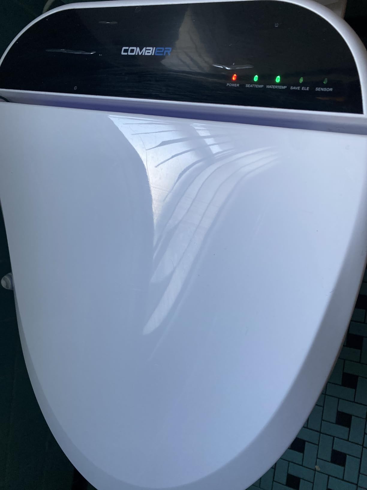Combier Bidet Toilet Seat with Heated Warm Water & Nozzle Wash, Auto-Dry, Quiet Close Lid, Wireless Remote - Electric Bidet Seat 102S-B (Elongated) customer photo 2