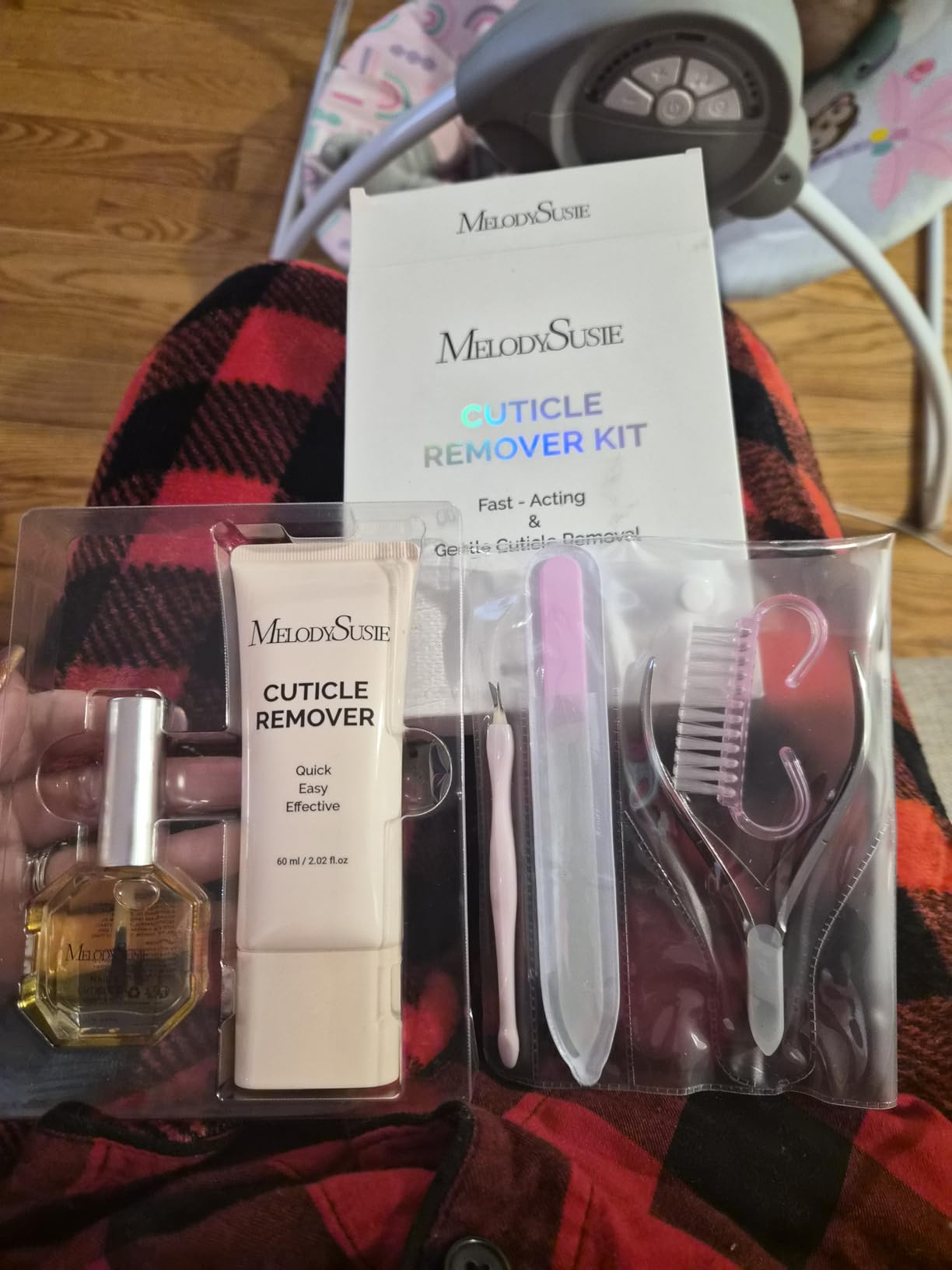 MelodySusie Cuticle Remover Kit,60g Cuticle Remover Cream 15ML Cuticle Oil,Cuticle Nipper Trimmer Pusher, Nail File and Brush for Cuticle Softener & Moisturize Manicure Kit for Nail Care customer photo 1