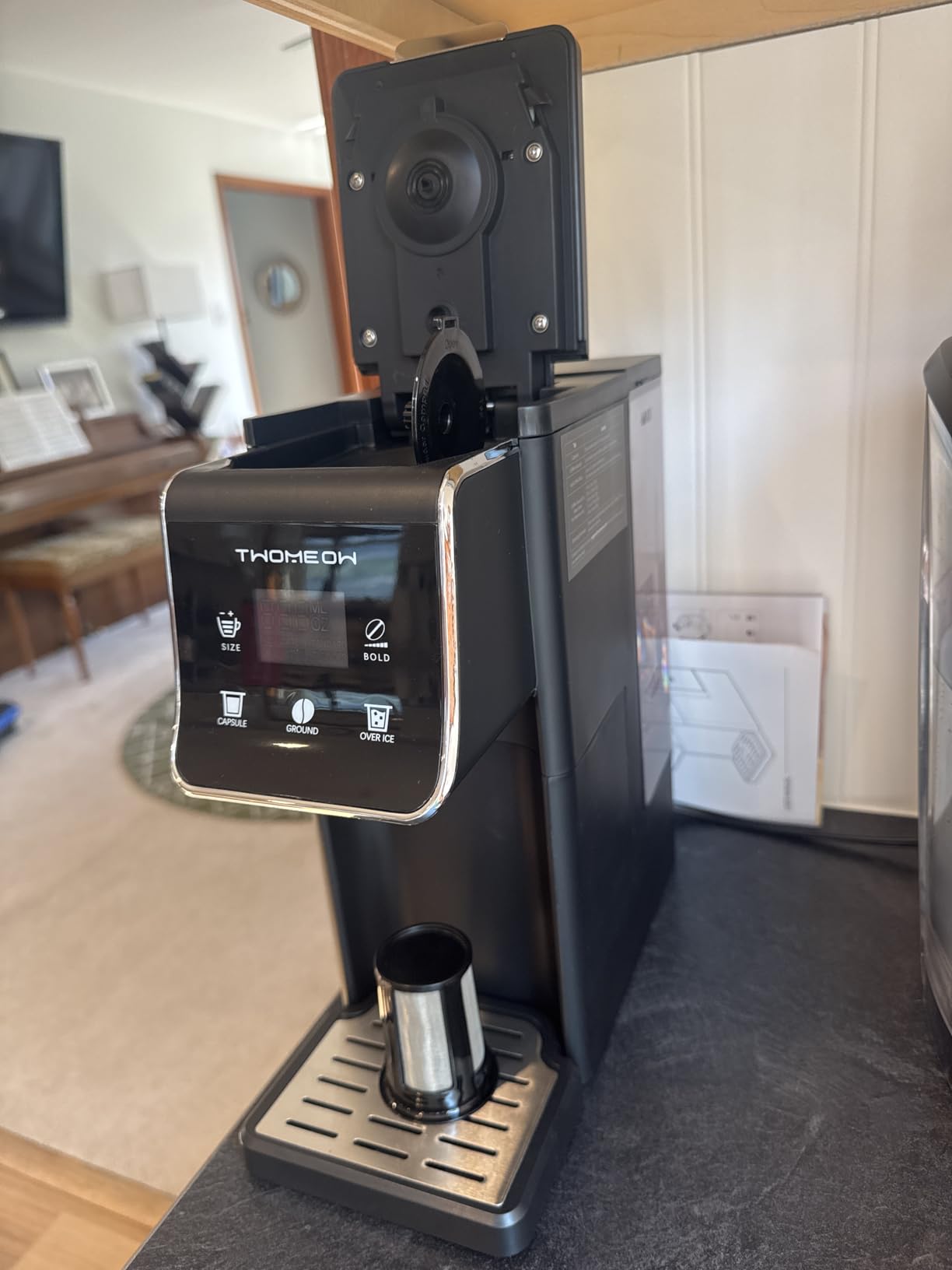 K Cup Coffee Maker With Bold Setting, Single Serve Hot & Iced Coffee Maker for K-Cup and Grounds, 52 Oz Removable Water Tank, 6 to 14oz Brew Size, Pod Coffee Machine With Reusable Filter,(Black) customer photo 2