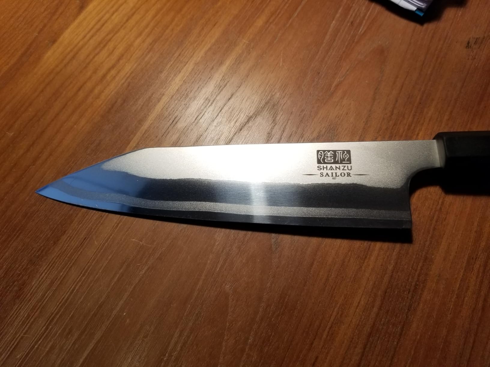 SHAN ZU 10 Inch Japanese Sushi Knife, 9 Layers 10Cr15MoV High Carbon Steel Sashimi Knife, Sharp Cutting Yanagiba Knives with Red Sandalwood Handle customer photo 2