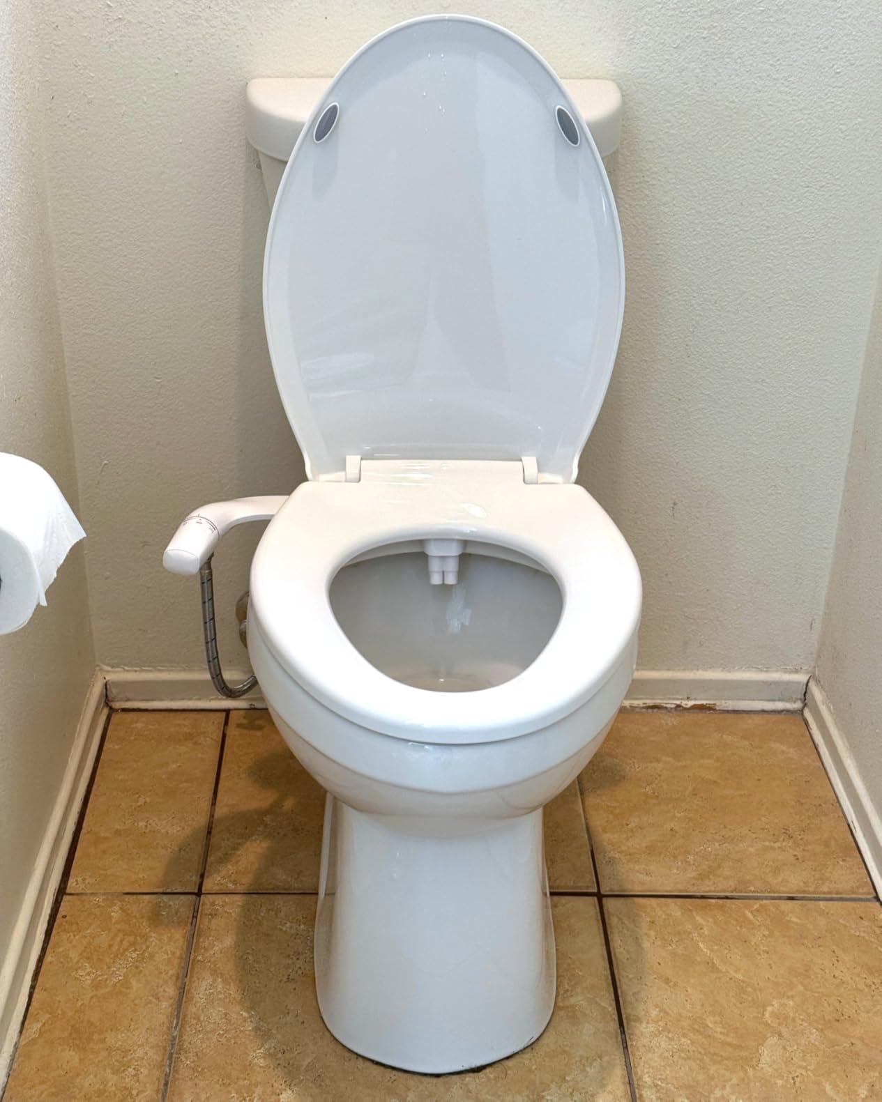 SAMODRA Elongated Bidet Toilet Seat with Soft Close Lid - Non-Electric Dual Nozzle System, Quick-Release for Easy Installation & Clean customer photo 2