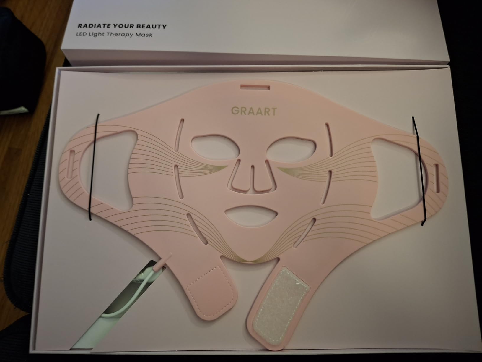Red Light Therapy for Face & Jawline - FDA Cleared 4D Face Mask with 324 LEDs,6 Modes (Red/Blue/Infrared) | Cordless for Home & Travel | Skincare Gifts for Women - Anti Aging LED Mask - Firm, Glowing Skin customer photo 1